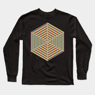 Split Rainbow Hex Long Sleeve T-Shirt